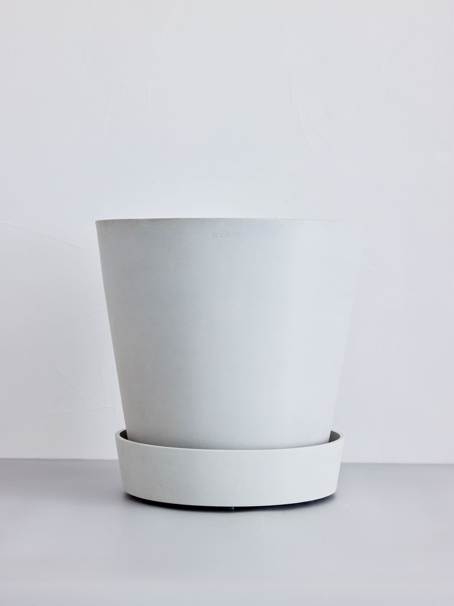 キャスター付き鉢皿 XL ECOPOTS Amsterdam ホワイトグレー｜ハナイチ