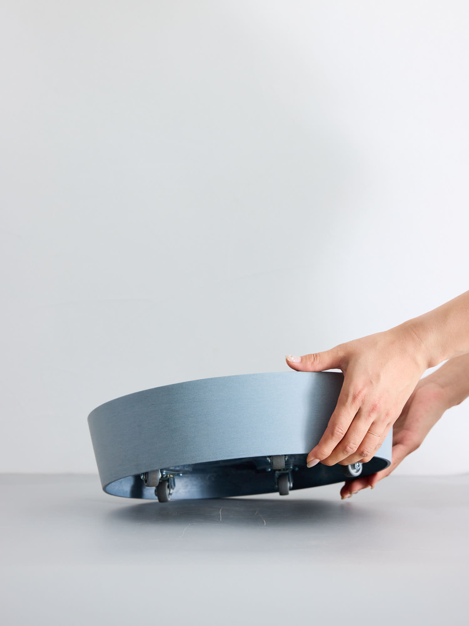 キャスター付き鉢皿 XL ECOPOTS Amsterdam ブルーグレー｜ハナイチ｜花