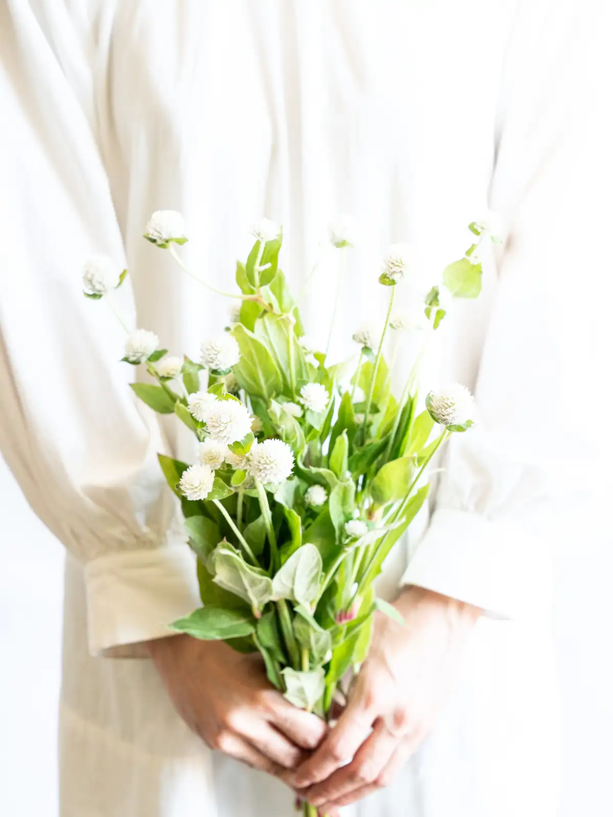 アナベルとユーカリのホワイトグリーンな2Wayガーランド　貝細工　千日紅 アナベルとユーカリのホワイトグリーンな2Wayガーランド 貝細工