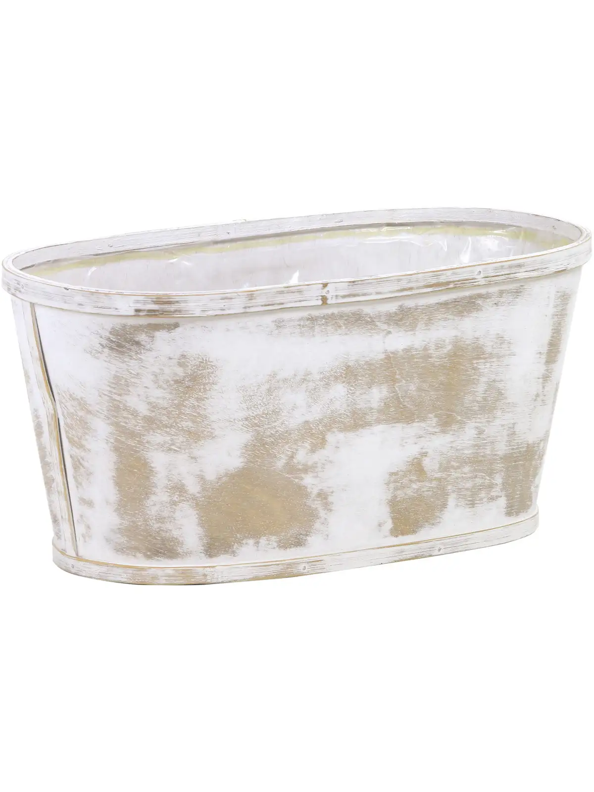 アンティークウッディ 連鉢5号用 白｜ハナイチ｜花と植物、資材