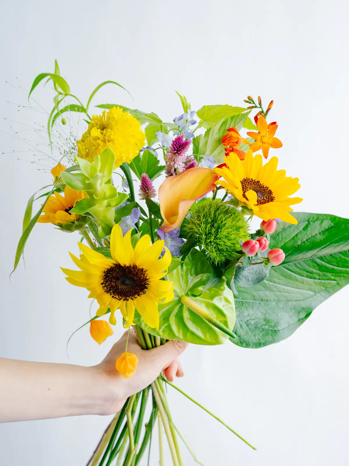 お盆の花材セット パープル&ホワイト｜花の仕入れを簡単に。花材の